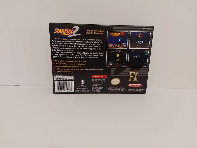 StarFox 2 SNES Box Manual and Tray NO GAME included image 5