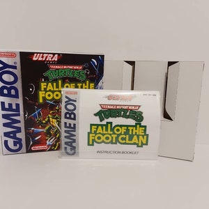Teenage Mutant Ninja Turtles Fall of the Foot Clan - Gameboy Box-Handbuch & Tablett - KEIN SPIEL enthalten