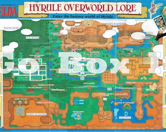 Zelda a link to the Past Hyrule SNES Map Zelda Carte