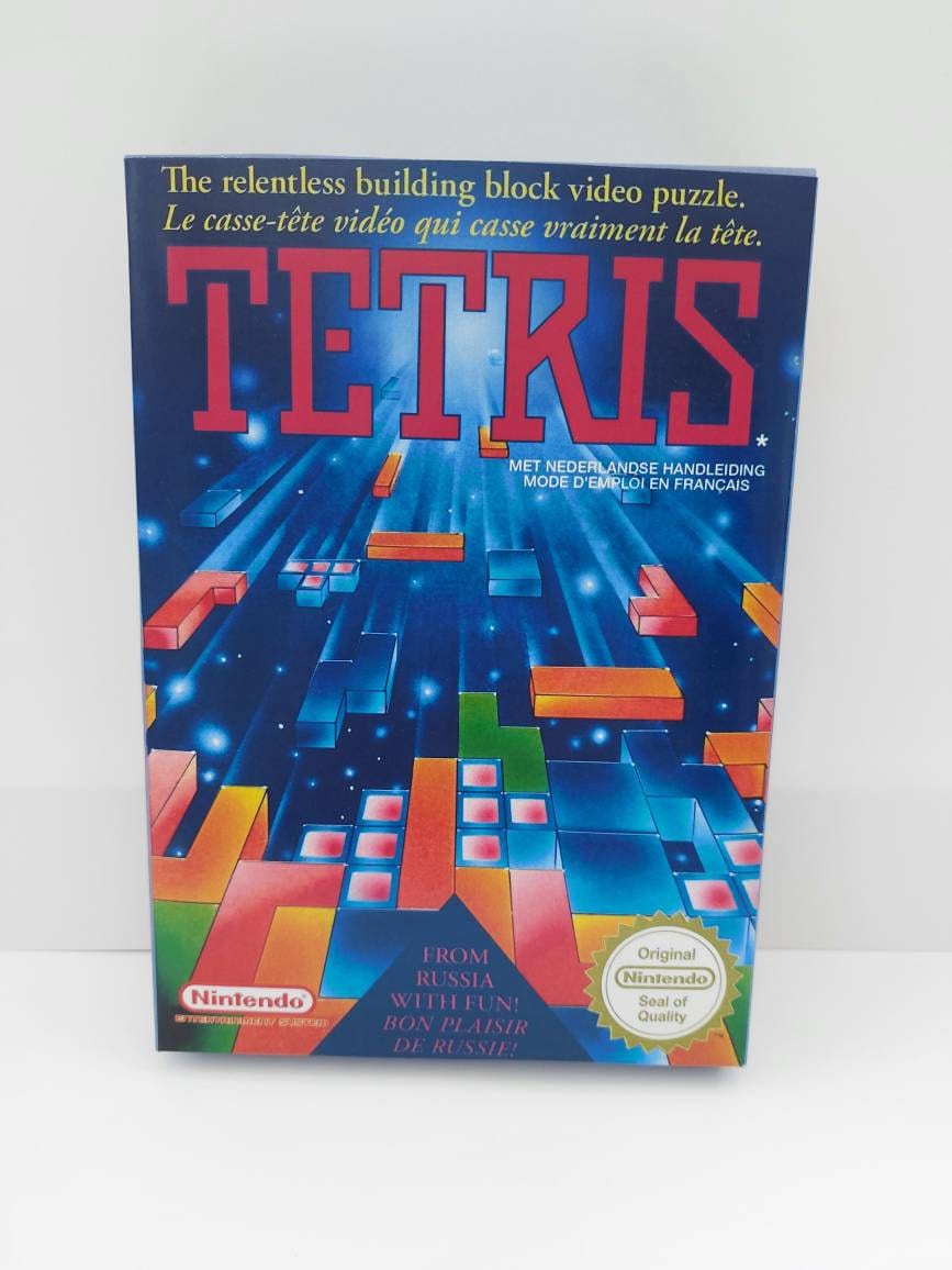 Tetris NES Box Manual Poly Block Dust Cover - NO GAME Included - Etsy ...