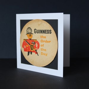 Antieke wenskaart onderzetter (Guinness)