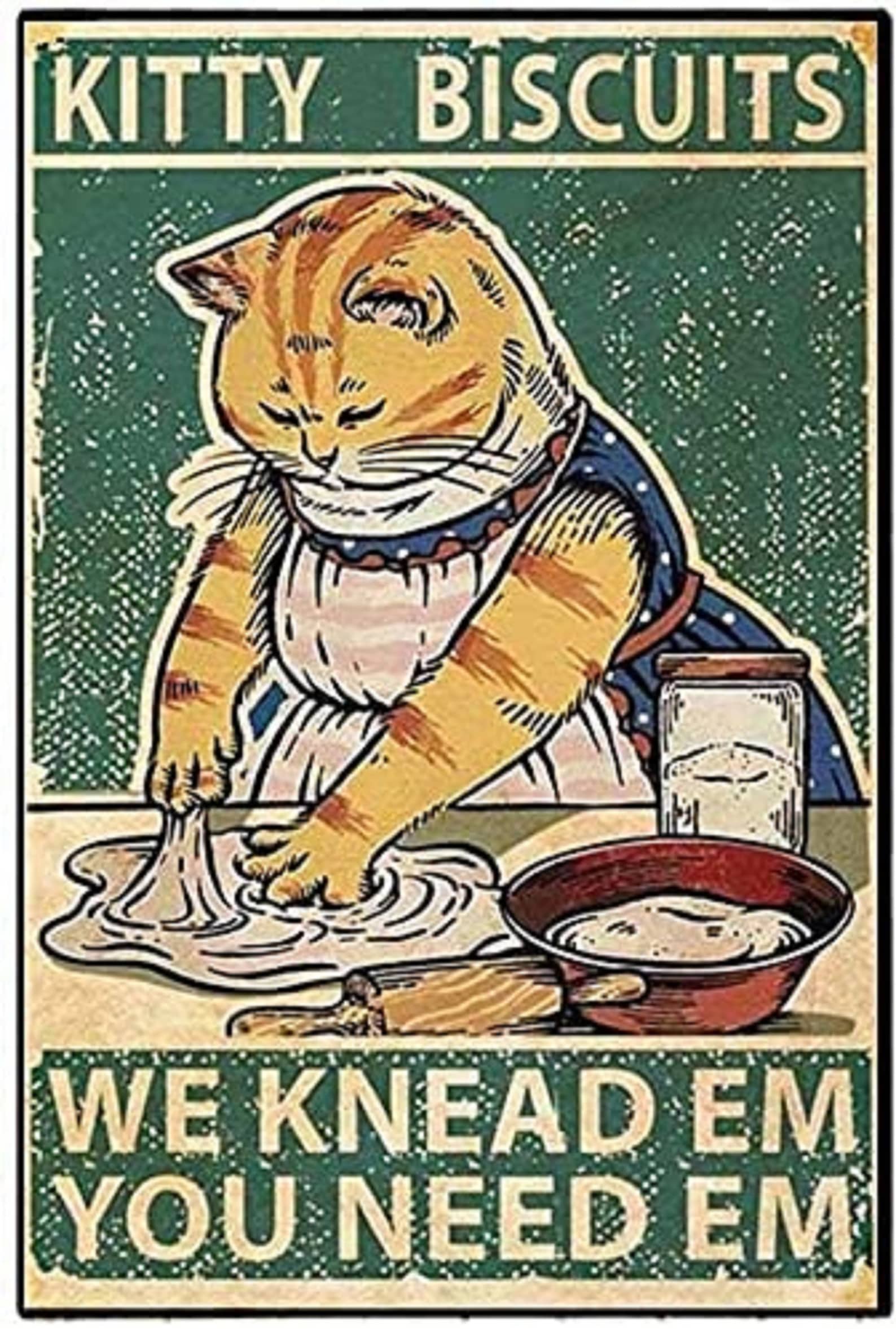 Kitty Biscuits Sign Kitty Biscuits We Knead Em You Need Em Etsy
