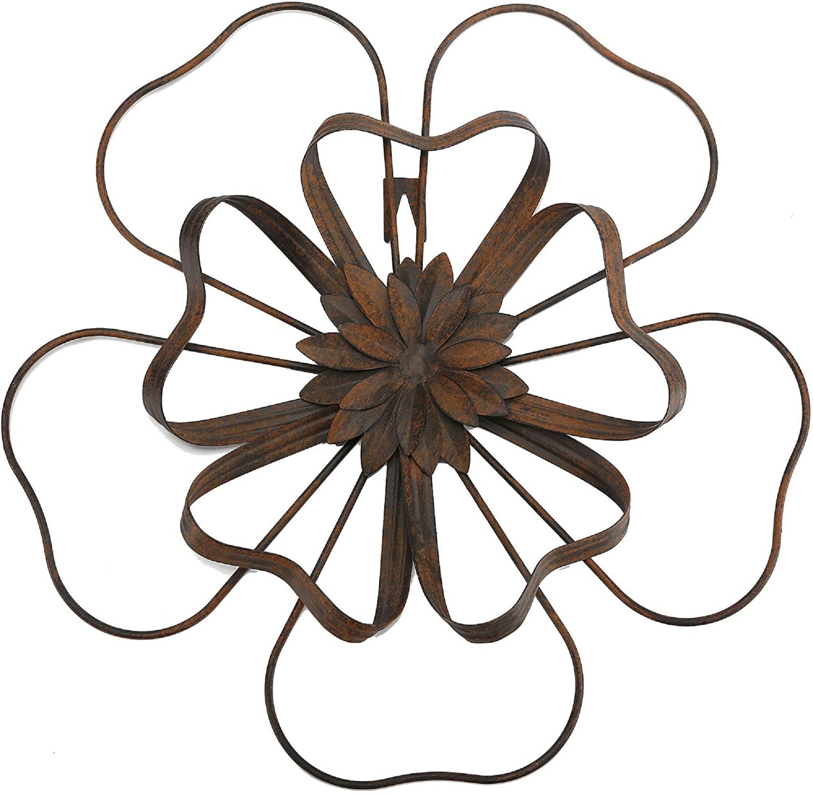 Metal Flower Wall Decor Outdoor Garden Wall Art Etsy