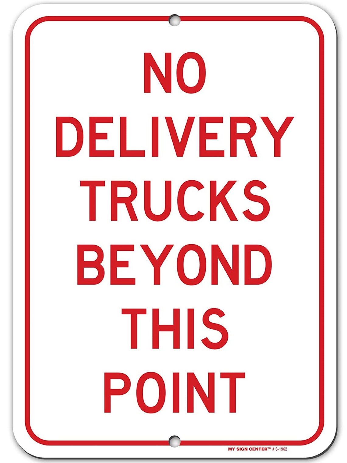 No Delivery Trucks Beyond This Point Sign 10 x 14 | Etsy