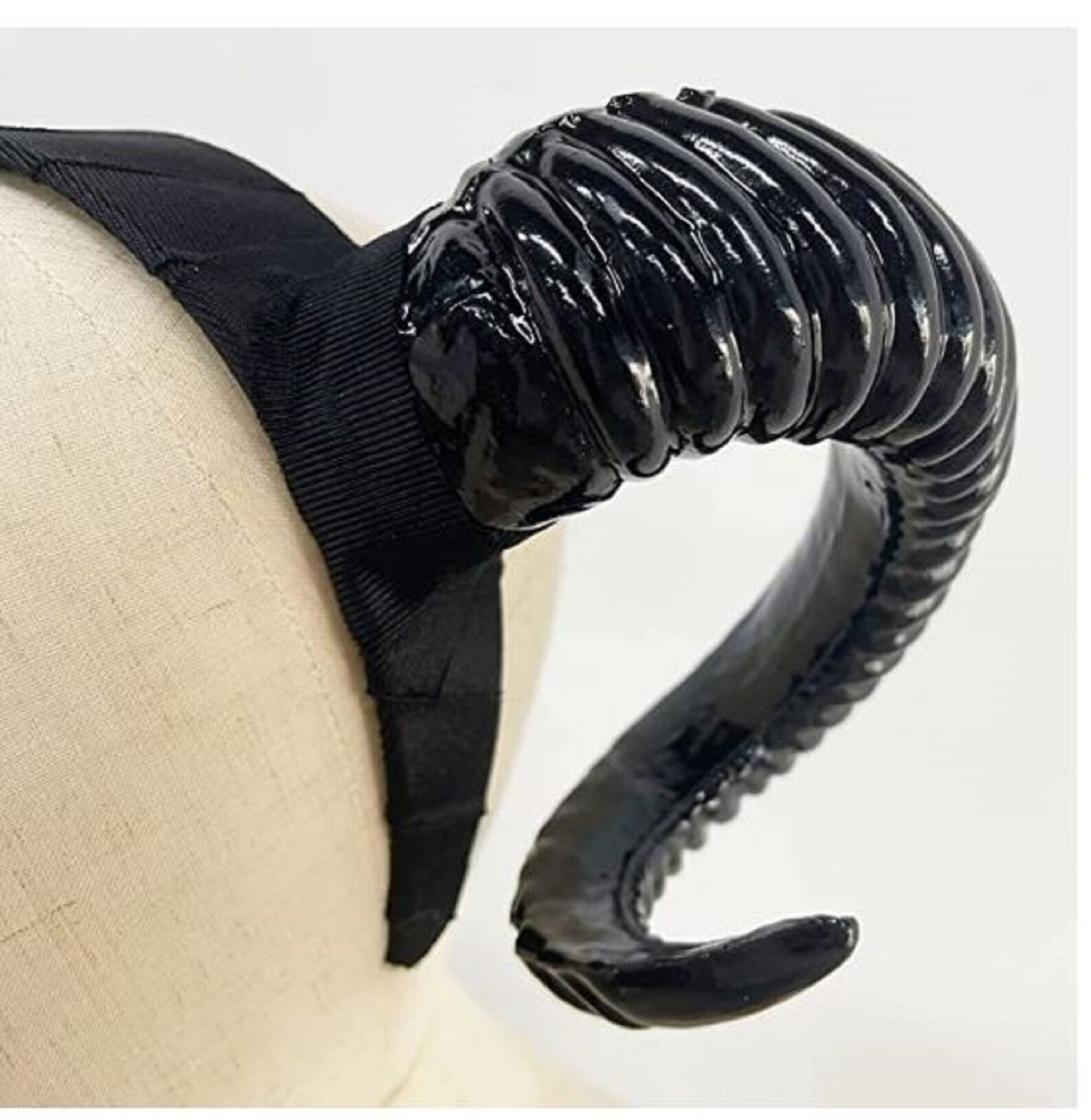 Black Sheep Horn Gothic Steampunk Devil Demon Horns Headband Etsy