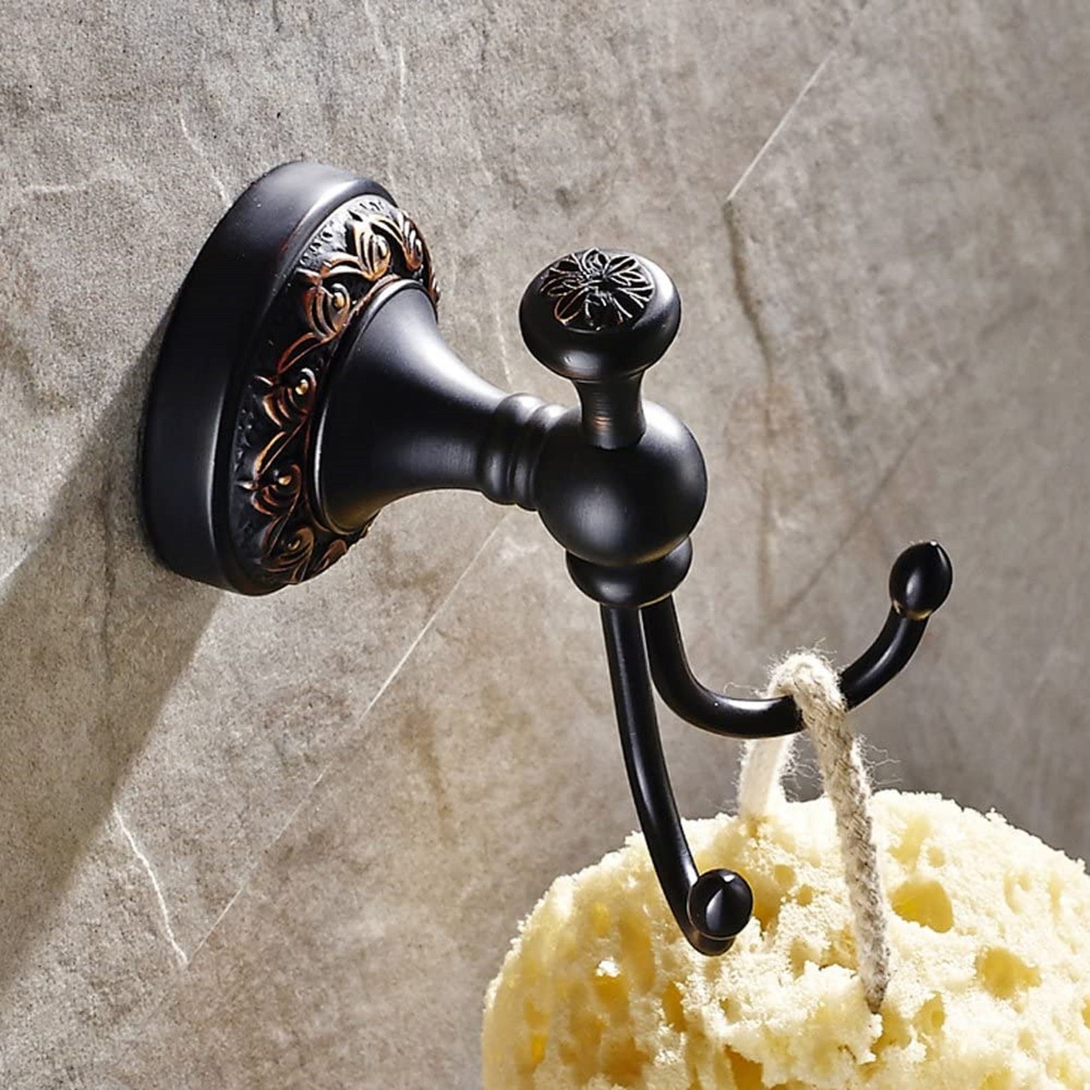 Oil Rubbed Bronze Towel Hooks Antique Brass Robe Hooks Double Etsy