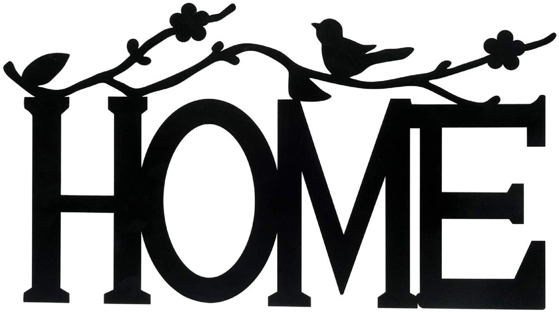 Home Decor Home Sign Black Wall Decor Black Metal SignsWall Etsy