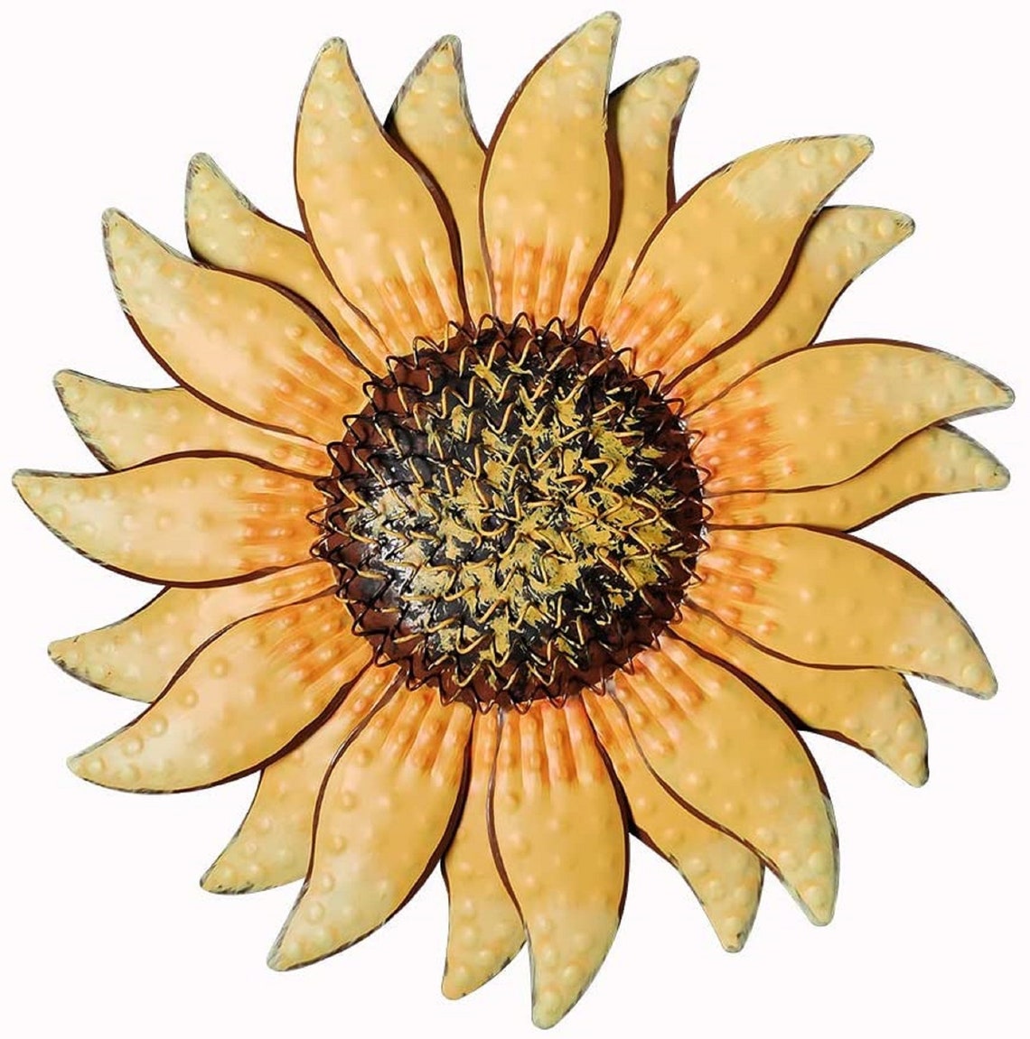 13 Inch Metal Sunflower Wall Art Wall Decor Fence Decor Yard Etsy