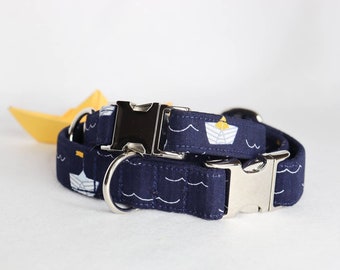 Collier tissu réglable chiens et chats collection "Sea Side"