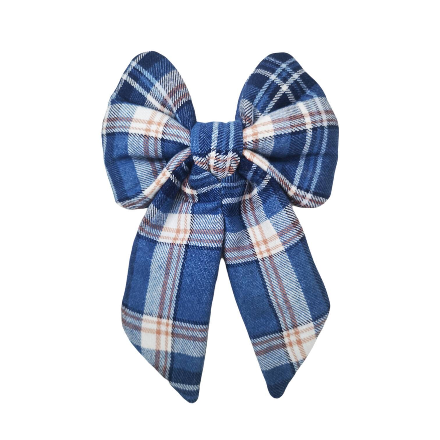 Noeud Chien /Doggy Knots/Tartan Bleu