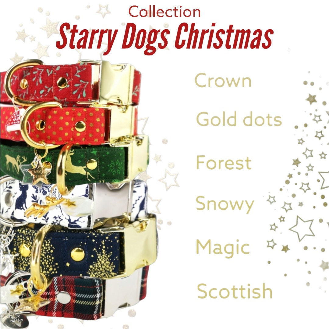 Colliers Tissus Réglables Chien/Chat Collection Noël