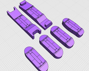 DIY Mini Cruiser Fingerboard Mold & Shaper | 34mm 3D Print File (Drill Guides Included)