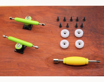 Pro Fingerboard 34mm Trucks & Bearing Wheels Set - High-Precision DIY Skate Parts | Customizable Gifts for Skaters Collectors