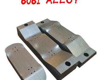 CNC Aluminum Fingerboard Mold - Customizable Skateboard Tool, Durable 6061 Alloy Design with Free Wood Veneer