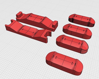 DIY Mini Cruiser Fingerboard Mold & Shaper | 34mm 3D Print File (Drill Guides Included)