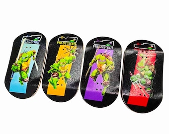 Handmade Press Street TMNT Raphael Fingerboard | 50x98mm 6-Ply Maple Pro Concave