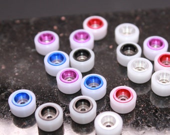 Premium Double Inner Ring Aluminum Fingerboard Wheels-86A Hardness High-Speed Silent Pro Skate Wheels | Custom Gifts for Skaters\Collectors