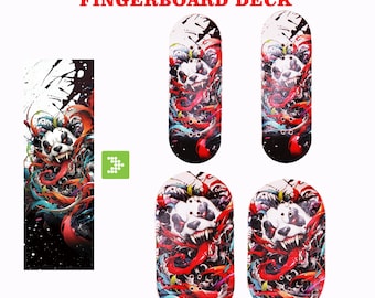 Custom Fingerboard Complete Set | Pro Wooden Deck 32/34/50mm | Trucks, Wheels, Grip Tape & Tools | Personalized Mini Skateboard