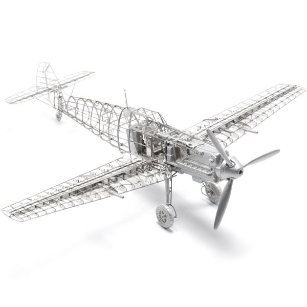 Modell Flugzeug 3D Metall Puzzle Spielzeug1/72 Bf 109 E-4 Kämpfer Vollstruktur PE Detail Modell Bausatz, Hobby Flugzeug, Puzzle für Erwachsene