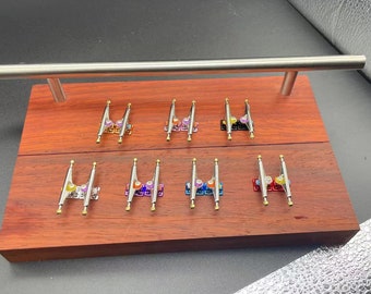 34mm  Pro Fingerboard Trucks three generations - Space Trucks with Lock Nuts, Screws, and Tool