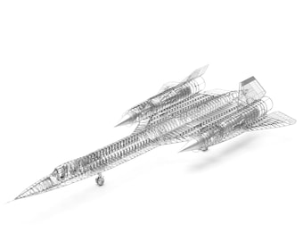 Model airplane3d metal puzzle toySR-71A 1/144 Blackbird 3D Metal Puzzle DIY Full Structure PE Detail Model Toy