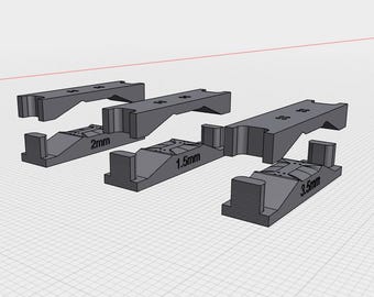 DIY Fingerboard Set: Mold & Shaper, 96x34mm, 49mm Wheelbase, 20º Kick - 3D Printed Digital File，Concave Height（1.5mm/2mm/3.5mm）Three molds