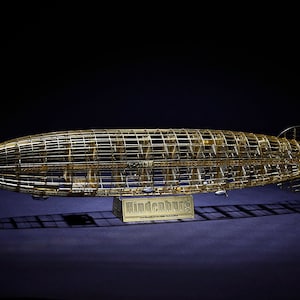 Hindenburg Zeppelin Brass Model Kit - Full Interior Etched Airship DIY Build | Vintage Historical Display & Collector Gift