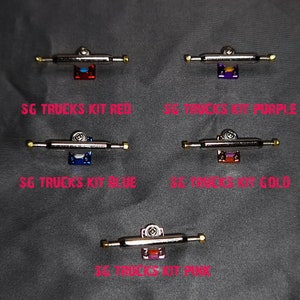 32/34mm  Pro Fingerboard Trucks - "Chroma" Space Trucks with Lock Nuts, Screws, and Tool