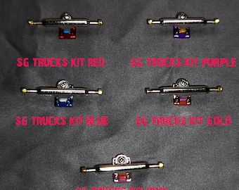 32/34mm  Pro Fingerboard Trucks - "Chroma" Space Trucks with Lock Nuts, Screws, and Tool