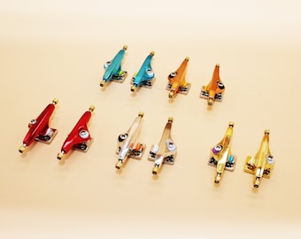 Pro 34mm Fingerboard Trucks - Precision Aluminum Skate Parts for Custom Builds | Competition-Grade DIY Gifts for Skaters & Collectors