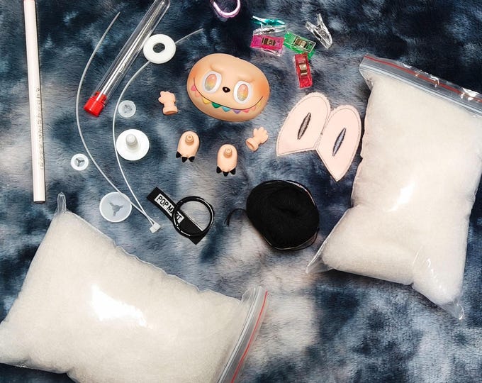 Featured listing image: Labubu The Monster 3.0 'The Id' DIY Resin Craft Kit - Complete Starter Set w/ Handmade Mold, Resin, Paints & Tools (Fan Art Inspired)