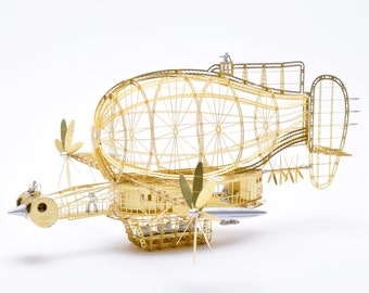 3d metal puzzle toy1/144 Miyazaki hayao Laputa Castle in the Sky Tiger Moth Brass detail model kit