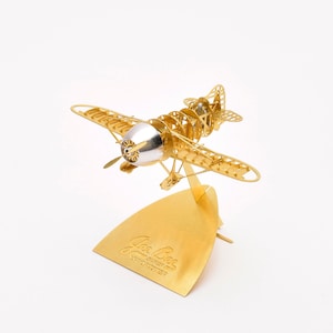 Gee Bee R2 Racer: Mässing 3D Metallmodell Flygplan Pussel Kit