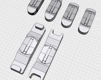 DIY Mini Cruiser Fingerboard Mold & Shaper | 34mm 3D Print File (Drill Guides Included)