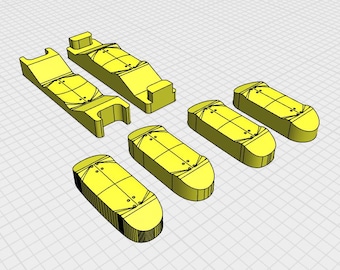 DIY Mini Cruiser Fingerboard Mold & Shaper | 34mm 3D Print File (Drill Guides Included)