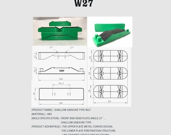 Custom Finger Skateboard Mold Kit - 3-Size Deck Press (W27/S27/D27) | Pro Concave Shaping Tools for DIY Builds & Skater Gifts