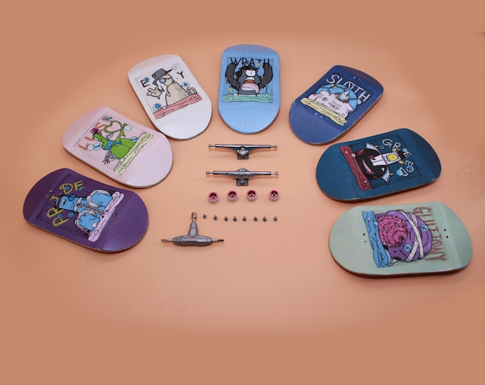 Featured listing image: Seven Deadly Sins: Limited Edition Premium Fingerboard Decks Collect All Sins.  Master Your Craft