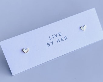 Small Studs, Heart Studs, Minimalist Studs, Heart Earrings, Minimalist Earrings, Heart Minimalist Studs, Heart Earrings