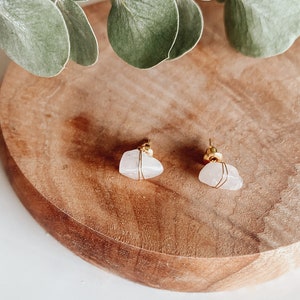 Quartz Earrings | Crystal Earrings | Boho Earrings | Quartz Studs | Gold Plated | Quartz | Crystal | Earrings | Studs