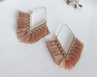 Boho Earrings | Boho Tribal Earrings | Bohemian Earrings Ethnic Earrings | Hoop Earring | Aztek Earrings