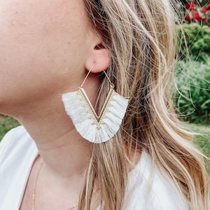 Boho Earrings | Boho Tribal Earrings | Bohemian Earrings Ethnic Earrings | Hoop Earring | Aztek Earrings