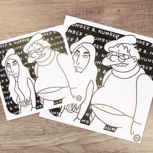 Barney Gumble Number Eight The Be Sharps | Die Simpsons Fan Kunstdruck