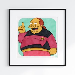 Comic Book Guy Star Trek Cosplay The Simpsons Fan Art Print by @iiinky_