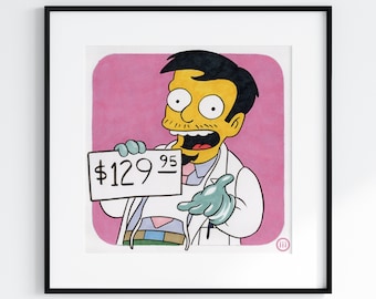 Dr. Nick The Simpsons Fan Art Print by @iiinky_