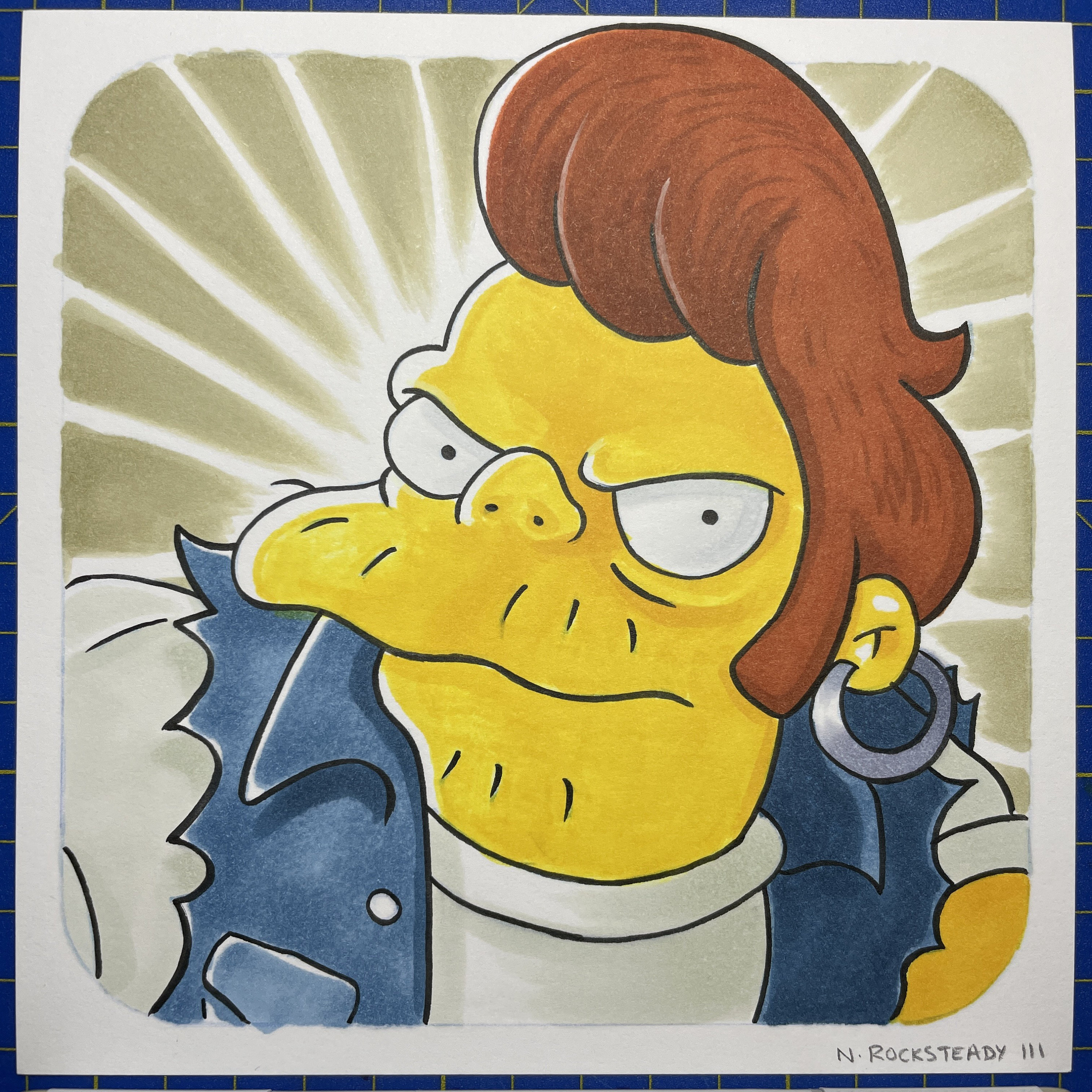 Snake Jailbird by iiinky_ ORIGINAL MARKER ART 1 of 1 Simpsons Fan Art ...