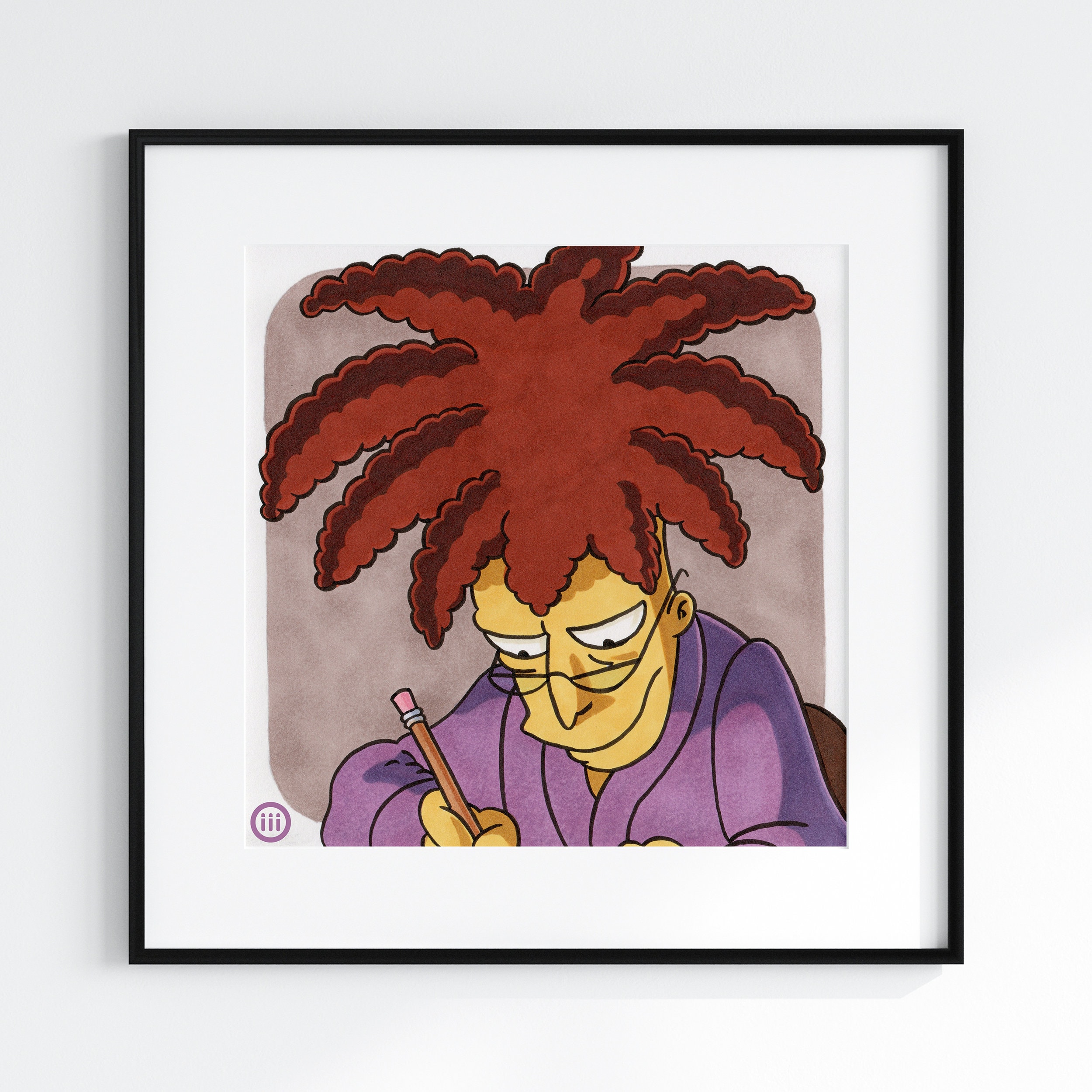 Sideshow Bob The Simpsons Fan Art Print by @iiinky_