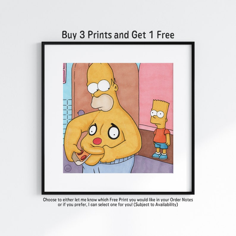 Hungry Hungry Homer the Simpsons Fan Art Print by iiinky_ - Etsy