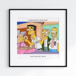 Frank Grimes Breakdown The Simpsons Fan Art Print by @iiinky_