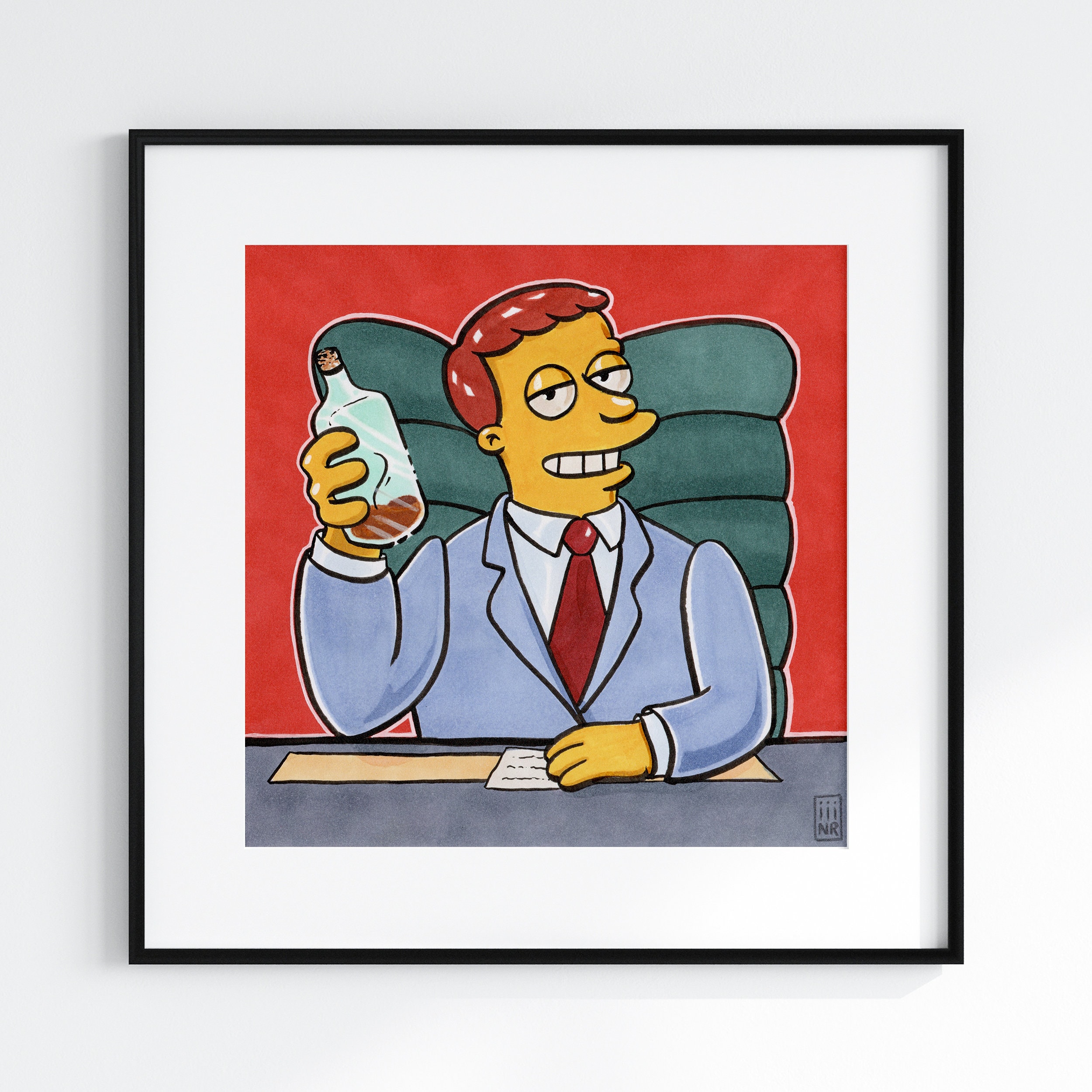 Lionel Hutz The Simpsons Fan Art Print by @iiinky_