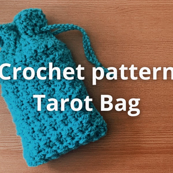 PATTERN ONLY, Crochet Drawstring Tarot Bag Pattern, Crochet Pattern for a Tarot Bag